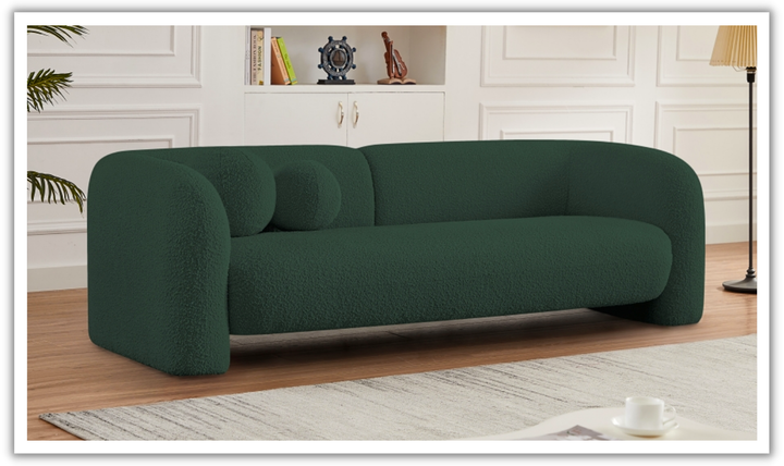 Meridian Emory Boucle Fabric Upholstered Sofa