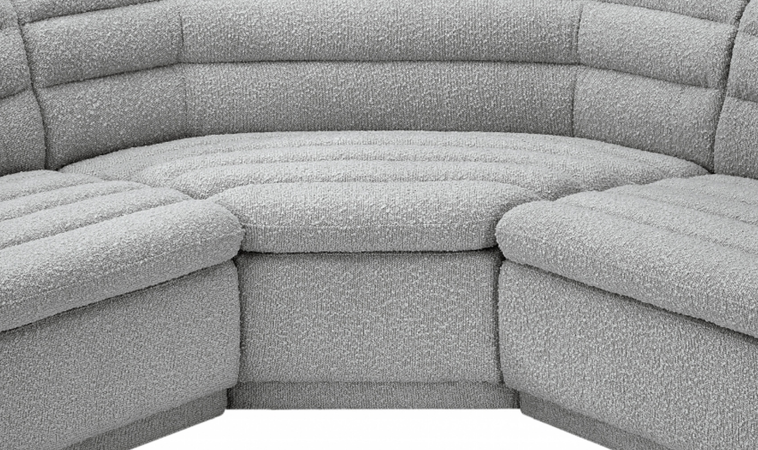 Meridian Cascade Boucle Fabric Upholstered 3pc. Modular Sectional