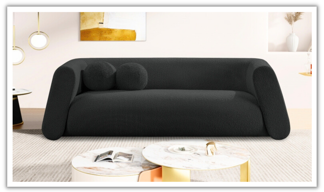 Meridian Furniture Abbington Boucle Fabric Loveseat-jennifer furniture