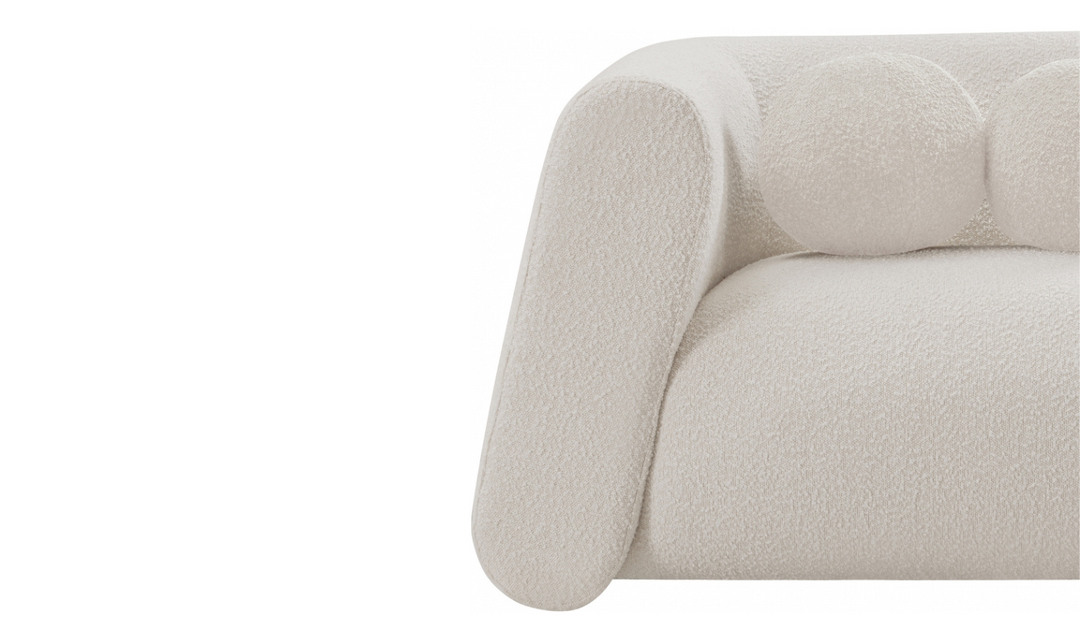 Meridian Furniture Abbington Boucle Fabric Sofa With Four Color Options
