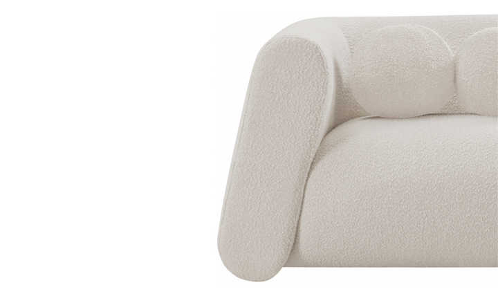 Meridian Furniture Abbington Boucle Fabric Sofa With Four Color Options