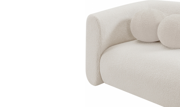 Meridian Furniture Abbington Boucle Fabric Sofa With Four Color Options