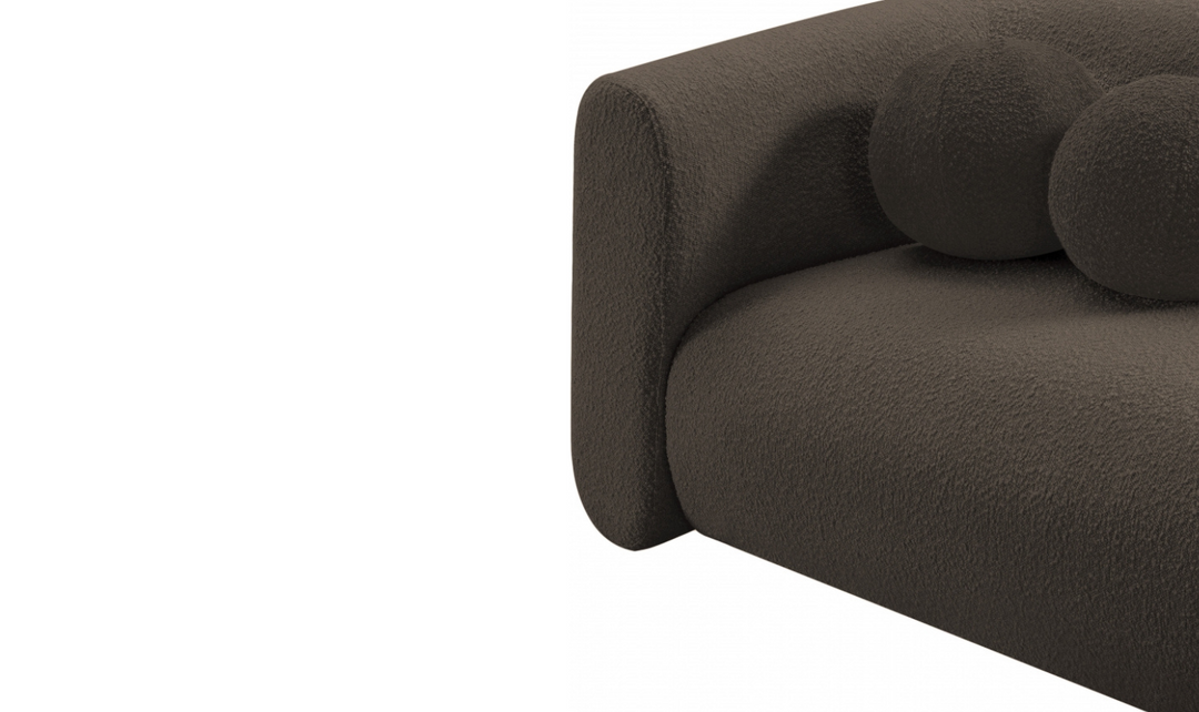 Meridian Furniture Abbington Boucle Fabric Sofa With Four Color Options