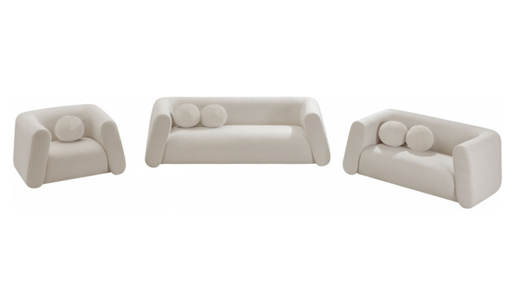 Meridian Furniture Abbington Boucle Fabric Sofa With Four Color Options