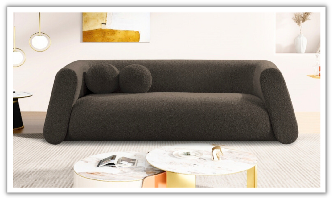 Meridian Furniture Abbington Boucle Fabric Loveseat-jennifer furniture