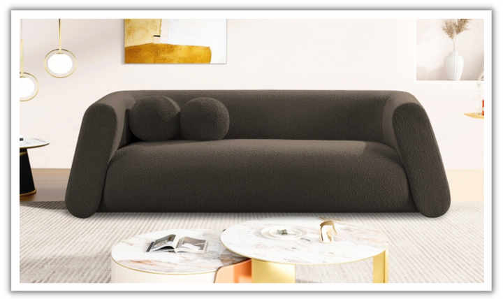 Meridian Furniture Abbington Boucle Fabric Loveseat-jennifer furniture