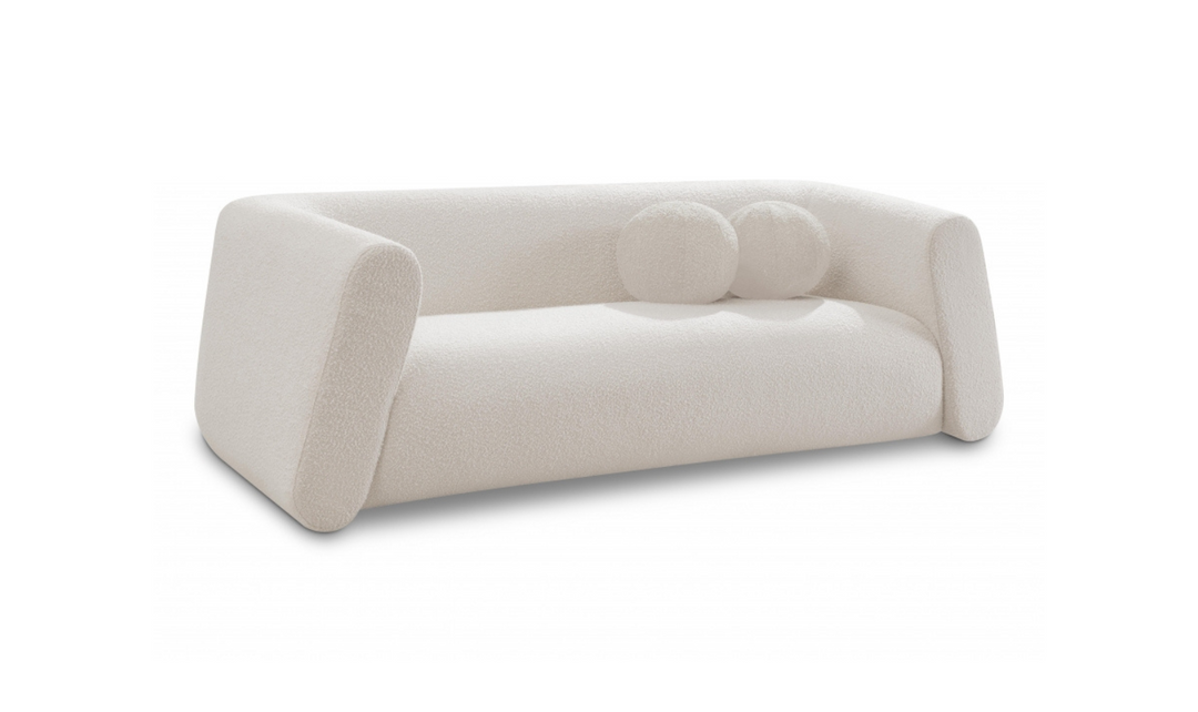 Meridian Furniture Abbington Boucle Fabric Sofa With Four Color Options