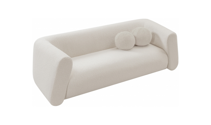 Meridian Furniture Abbington Boucle Fabric Sofa With Four Color Options