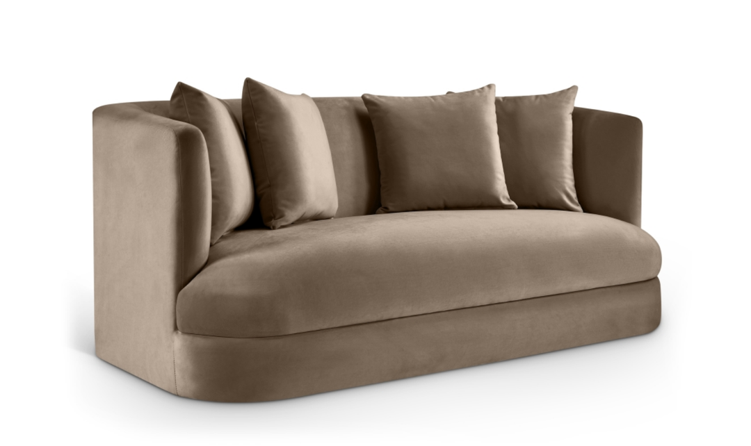 Meridian Furniture Alder 2-Seater Velvet Upholstered Loveseat