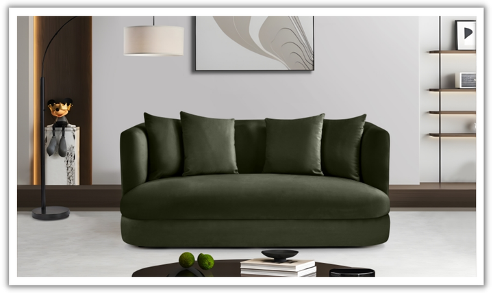 Meridian Furniture Alder 2-Seater Velvet Upholstered Loveseat-Jennifer Furniture