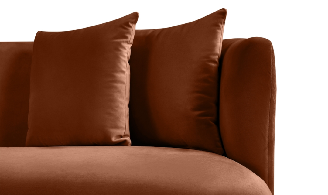 Meridian Furniture Alder 2-Seater Velvet Upholstered Loveseat