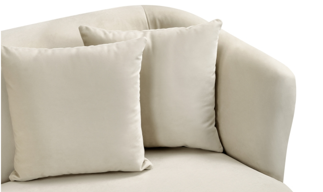 Meridian Furniture Alder 2-Seater Velvet Upholstered Loveseat