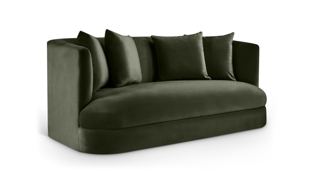 Meridian Furniture Alder 2-Seater Velvet Upholstered Loveseat