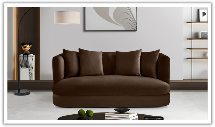 Meridian Furniture Alder 2-Seater Velvet Upholstered Loveseat-Jennifer Furniture