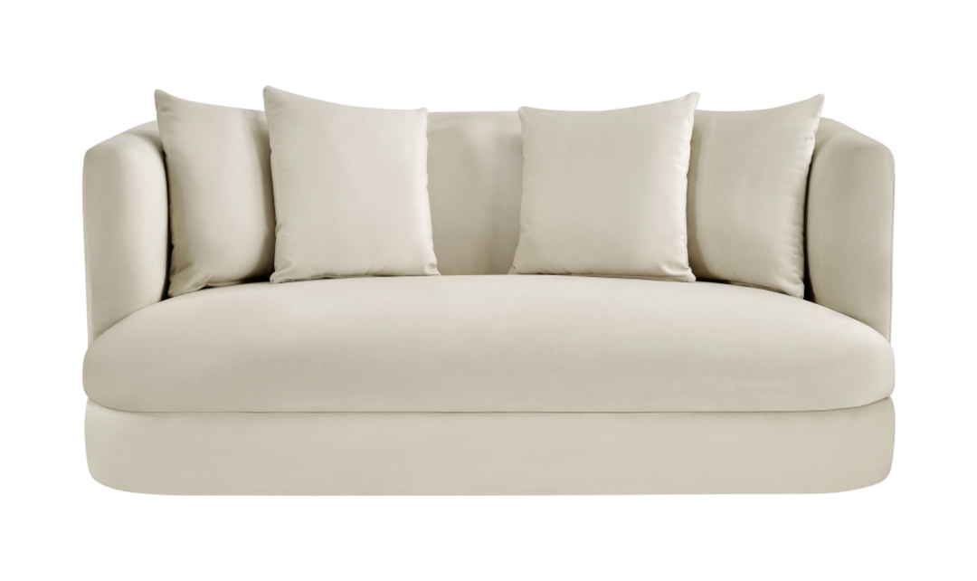 Meridian Furniture Alder 2-Seater Velvet Upholstered Loveseat-Jennifer Furniture