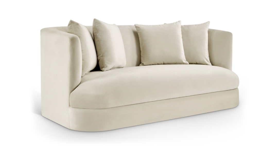 Meridian Furniture Alder 2-Seater Velvet Upholstered Loveseat-Jennifer Furniture