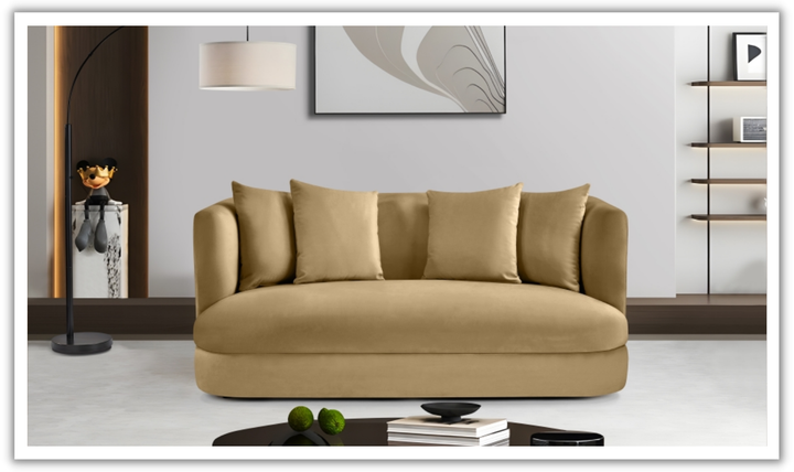 Meridian Furniture Alder 2-Seater Velvet Upholstered Loveseat-Jennifer Furniture
