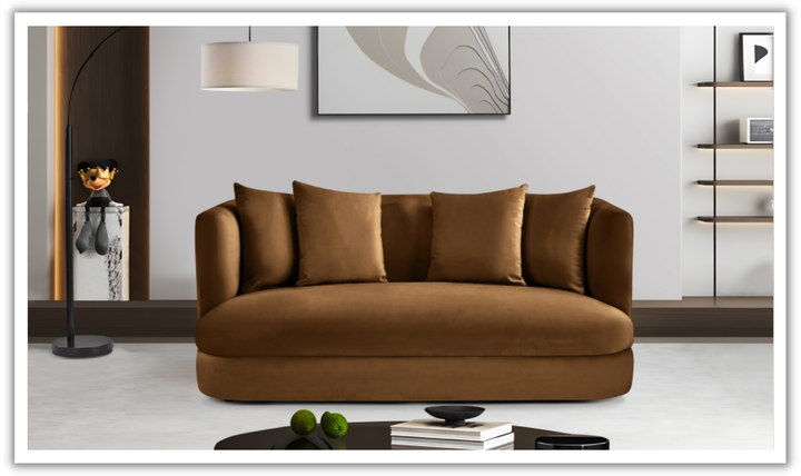 Meridian Furniture Alder 2-Seater Velvet Upholstered Loveseat-Jennifer Furniture