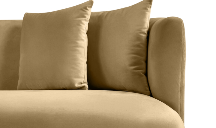 Meridian Furniture Alder 3-Seater Velvet Upholstered Sofa