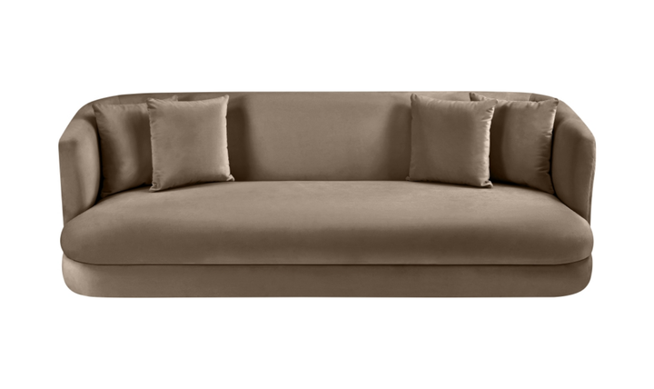 Meridian Furniture Alder 3-Seater Velvet Upholstered Sofa