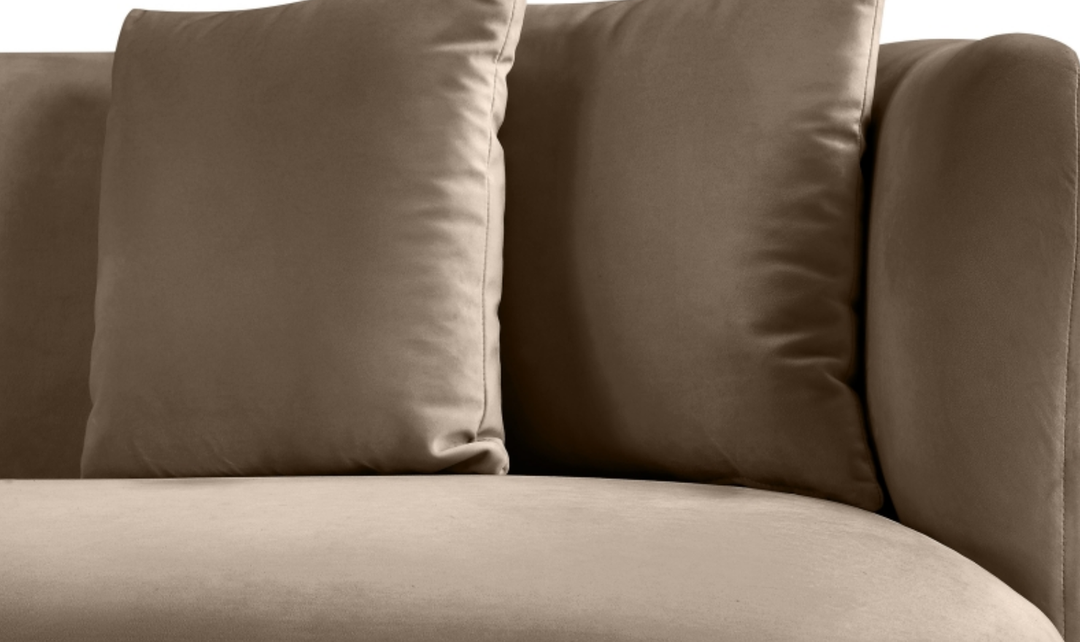 Meridian Furniture Alder 3-Seater Velvet Upholstered Sofa