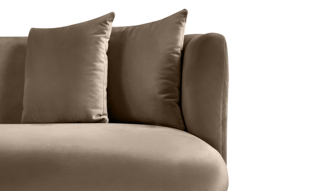 Meridian Furniture Alder 3-Seater Velvet Upholstered Sofa