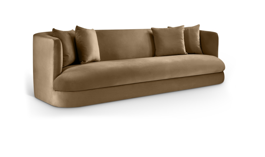 Meridian Furniture Alder 3-Seater Velvet Upholstered Sofa
