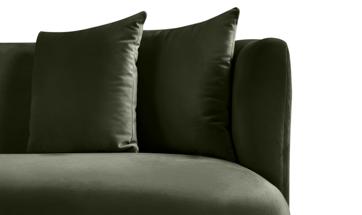 Meridian Furniture Alder 3-Seater Velvet Upholstered Sofa