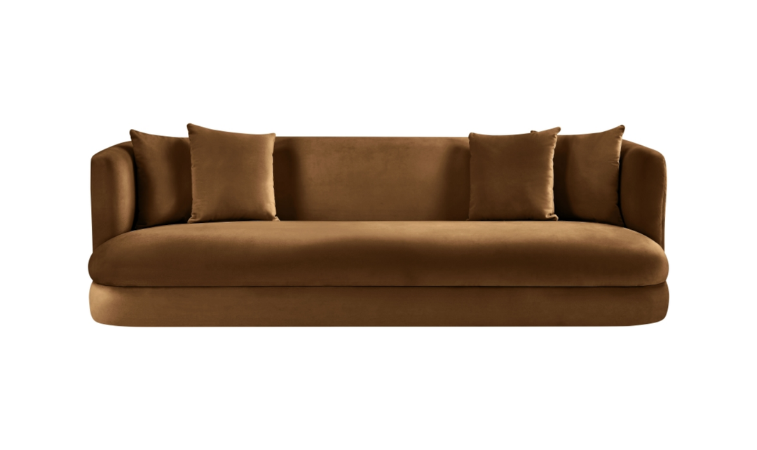 Meridian Furniture Alder 3-Seater Velvet Upholstered Sofa