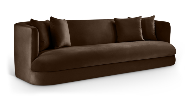 Meridian Furniture Alder 3-Seater Velvet Upholstered Sofa