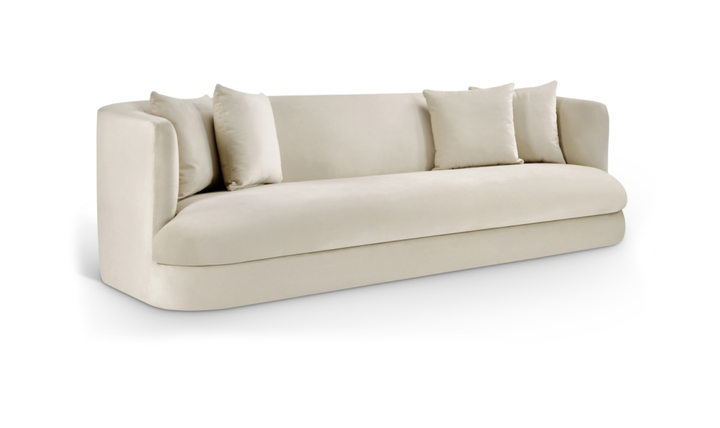 Meridian Furniture Alder 3-Seater Velvet Upholstered Sofa-Jennifer Furniture