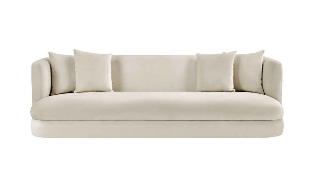 Meridian Furniture Alder 3-Seater Velvet Upholstered Sofa-Jennifer Furniture