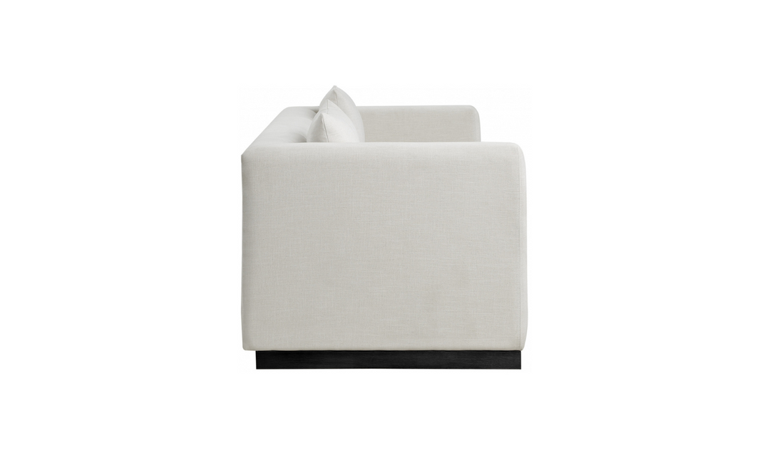 Meridian Furniture Alfie 3-Seater Linen Textured Fabric Sofa