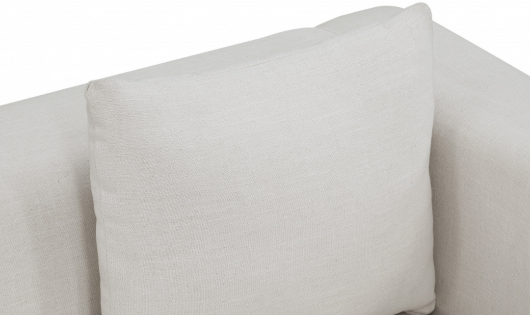Meridian Furniture Alfie 3-Seater Linen Textured Fabric Sofa