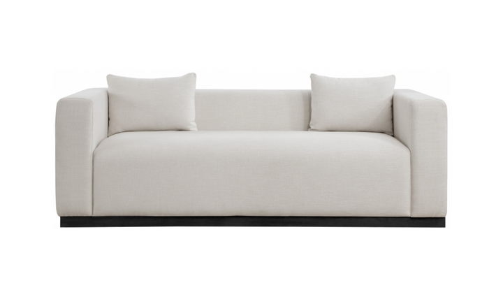 Meridian Furniture Alfie 3-Seater Linen Textured Fabric Sofa
