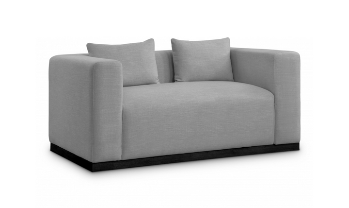 Meridian Furniture Alfie Linen Textured Fabric Loveseat