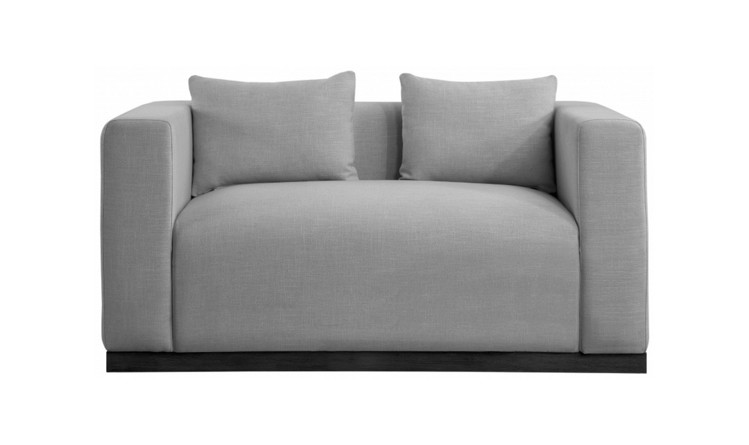 Meridian Furniture Alfie Linen Textured Fabric Loveseat
