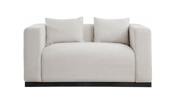 Meridian Furniture Alfie Linen Textured Fabric Loveseat