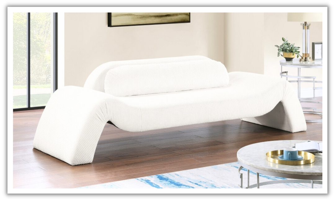 Meridian Furniture Austin Corduroy Fabric Upholstered Sofa-jennifer furniture