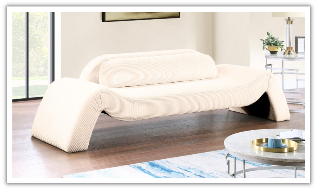 Meridian Furniture Austin Corduroy Fabric Upholstered Sofa-jennifer furniture