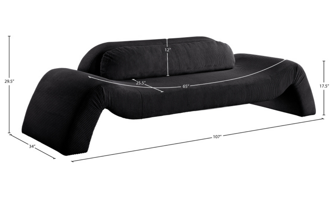 Meridian Furniture Austin Corduroy Fabric Upholstered Sofa-jennifer furniture