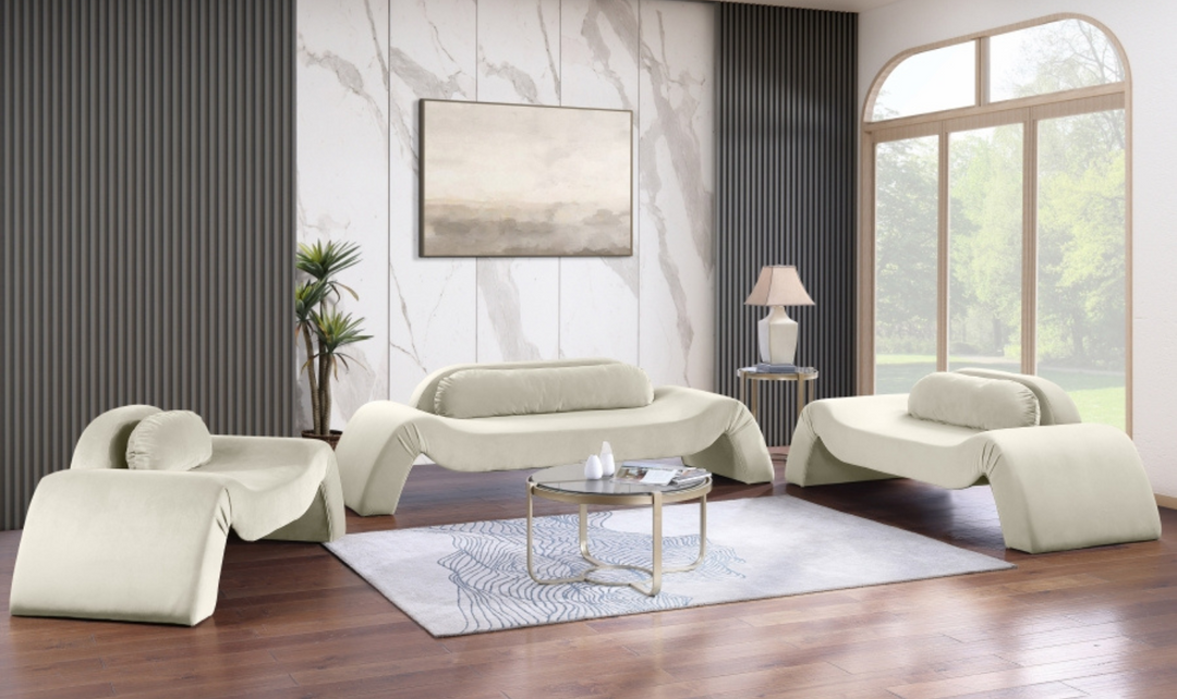 Meridian Furniture Austin Velvet Upholstered Fabric Loveseat-jennifer furniture