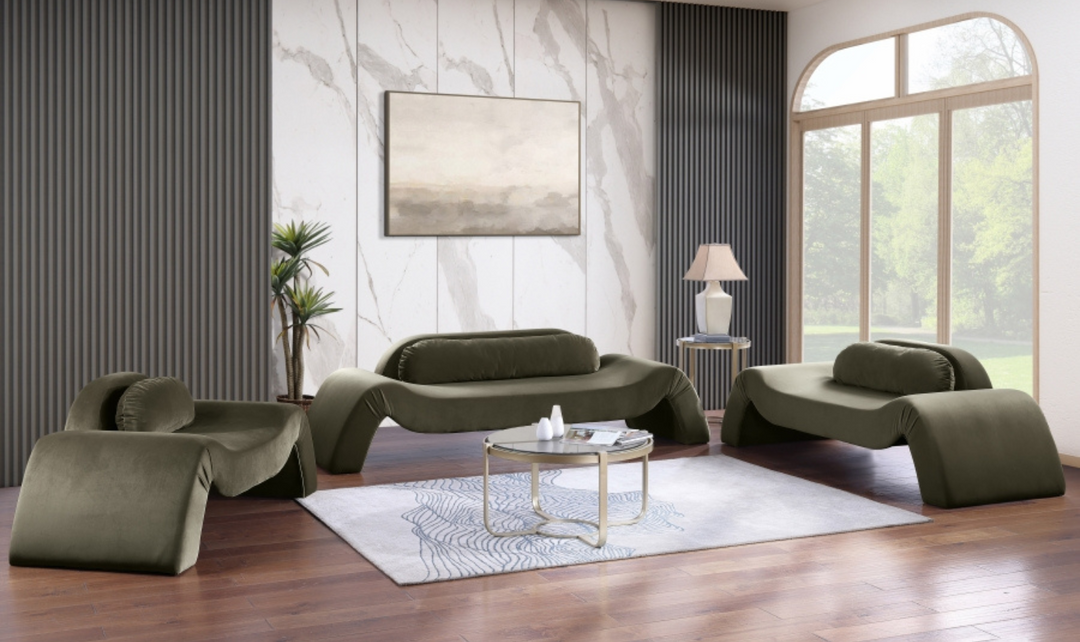Meridian Furniture Austin Velvet Upholstered Fabric Loveseat-jennifer furniture