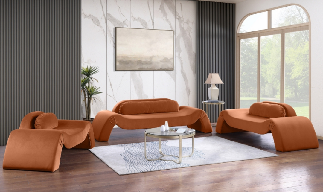 Meridian Furniture Austin Velvet Upholstered Fabric Loveseat-jennifer furniture