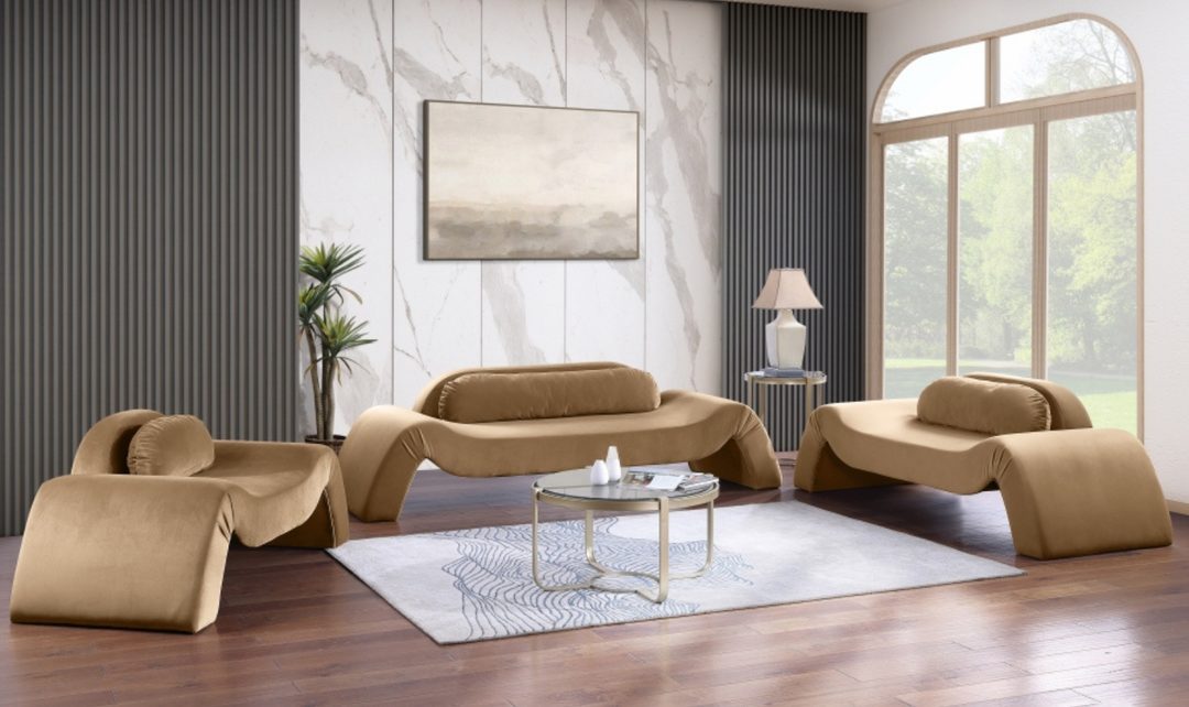 Meridian Furniture Austin Velvet Upholstered Fabric Loveseat-jennifer furniture