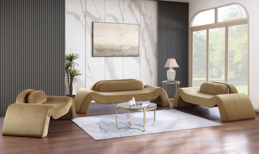 Meridian Furniture Austin Velvet Upholstered Fabric Loveseat-jennifer furniture