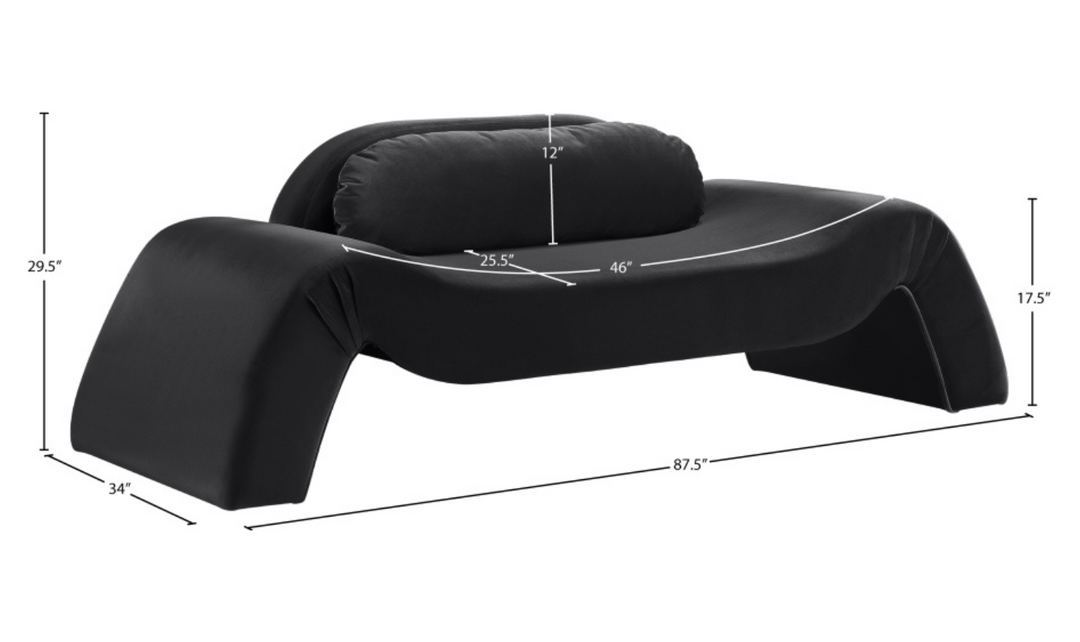 Meridian Furniture Austin Velvet Upholstered Fabric Loveseat-jennifer furniture