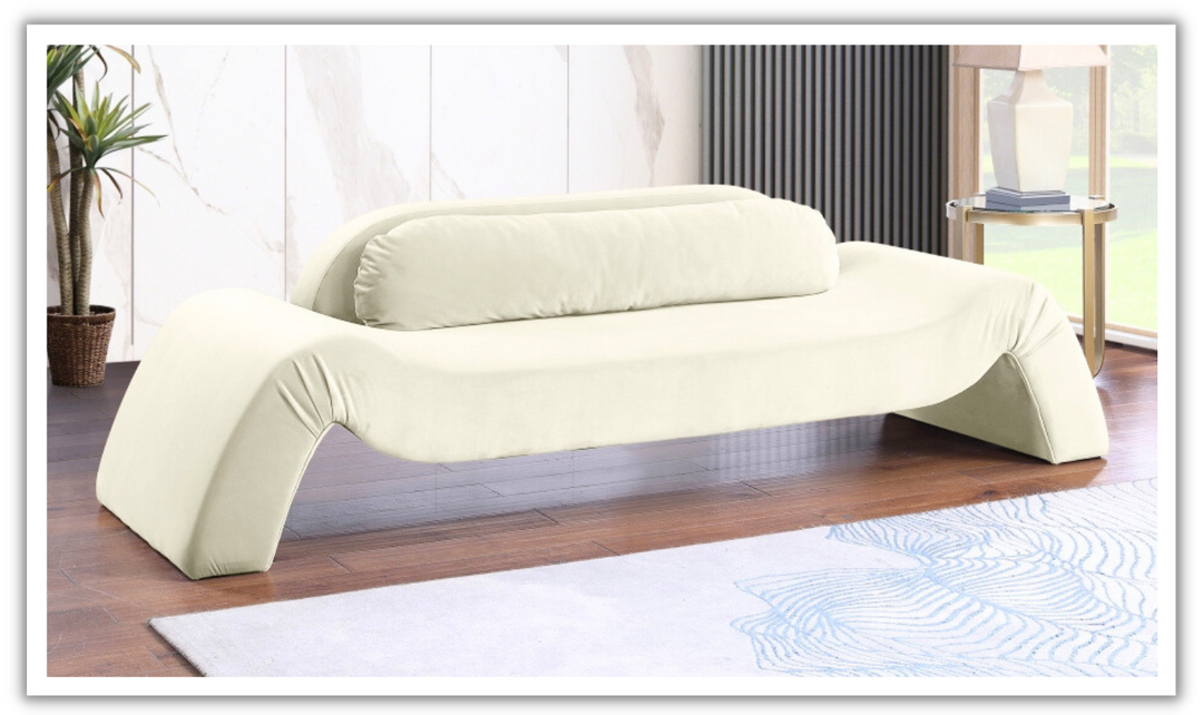 Meridian Furniture Austin Velvet Fabric Upholstered Sofa-jennifer furniture