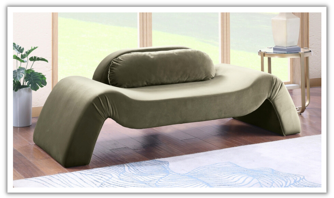 Meridian Furniture Austin Velvet Upholstered Fabric Loveseat-jennifer furniture