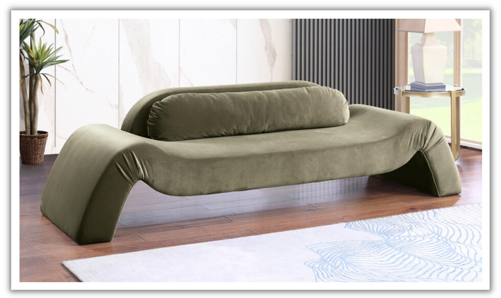 Meridian Furniture Austin Velvet Fabric Upholstered Sofa-jennifer furniture